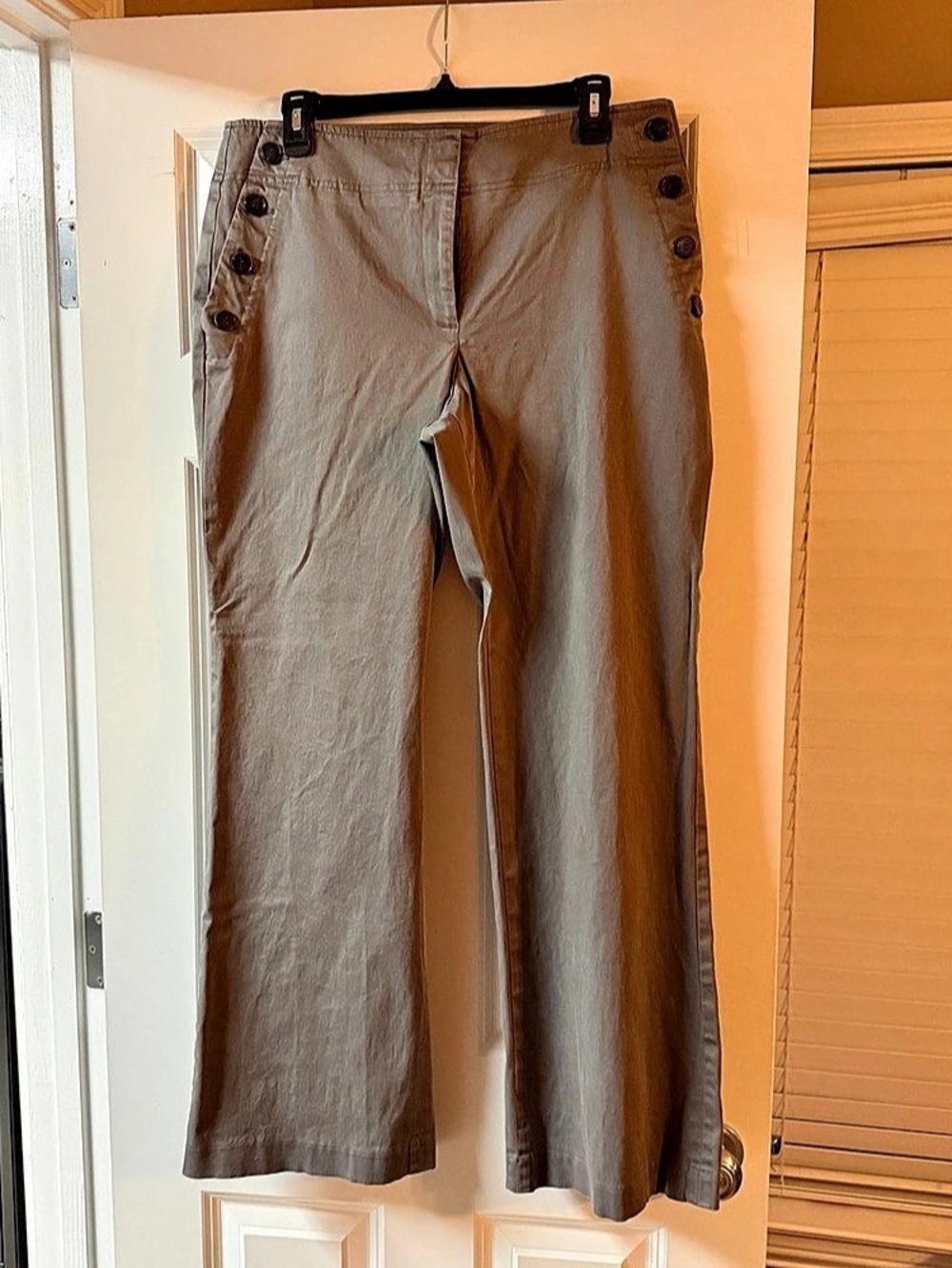 LOFT Business Casual pants Size 12 Gray Sailor Trousers
